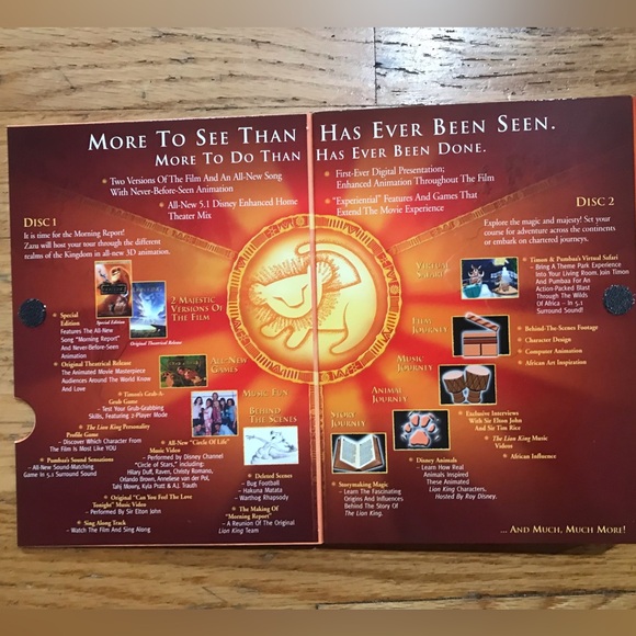 🖤5 for $20- The Lion King Platinum Edition 2 Disc DVD Special Edition - Picture 2 of 5
